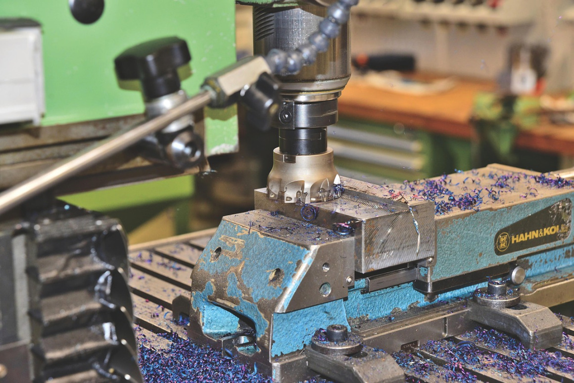 precision machining closeup